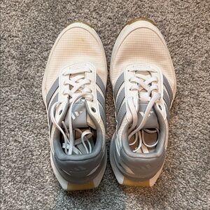 Adidas White and Gray Boys Golf Shoes